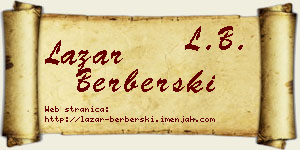 Lazar Berberski vizit kartica